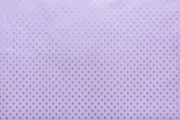 Purple metal foil paper with a stars pattern