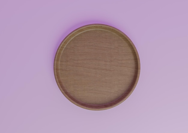 Purple minimal simple product display stand wooden dish top view flat lay above for nature products