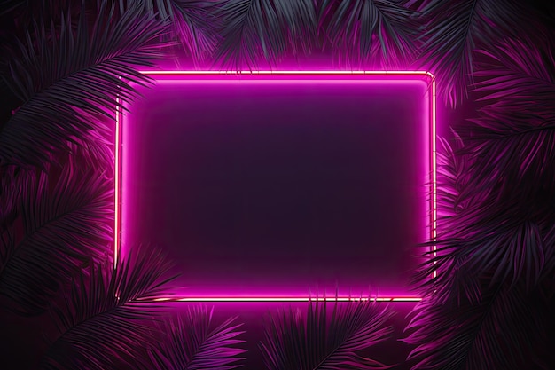 purple neon frame