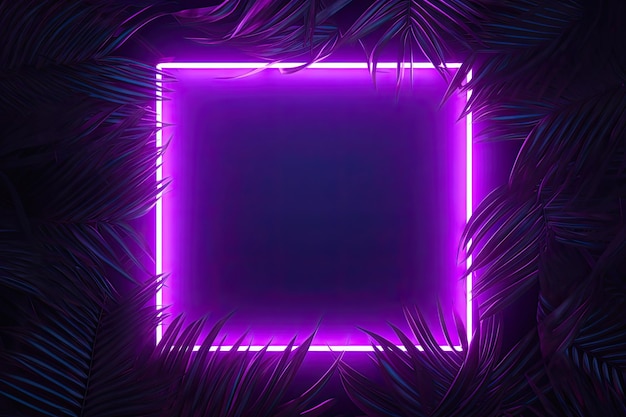 purple neon frame