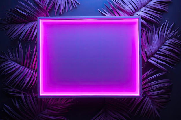 purple neon frame