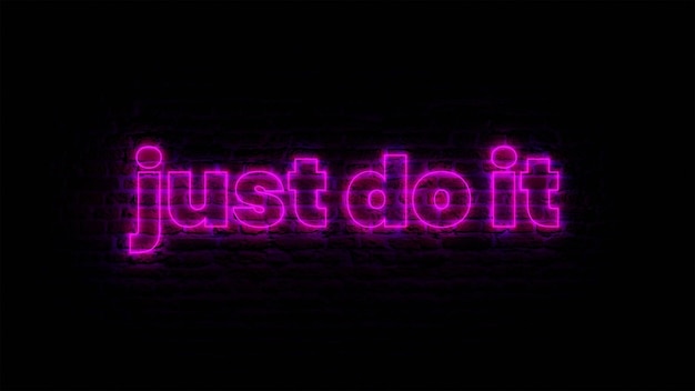 Photo purple neon just do it!