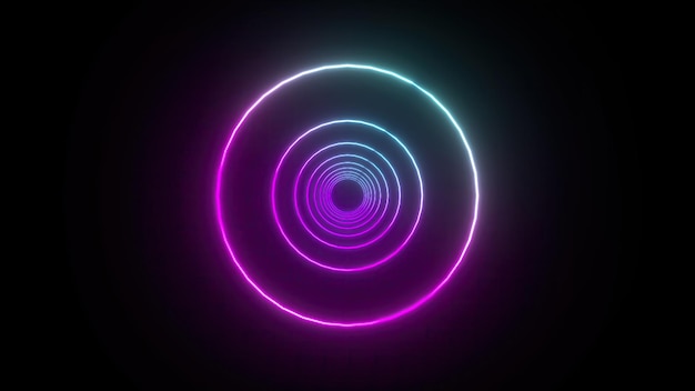 Purple neon tunnel