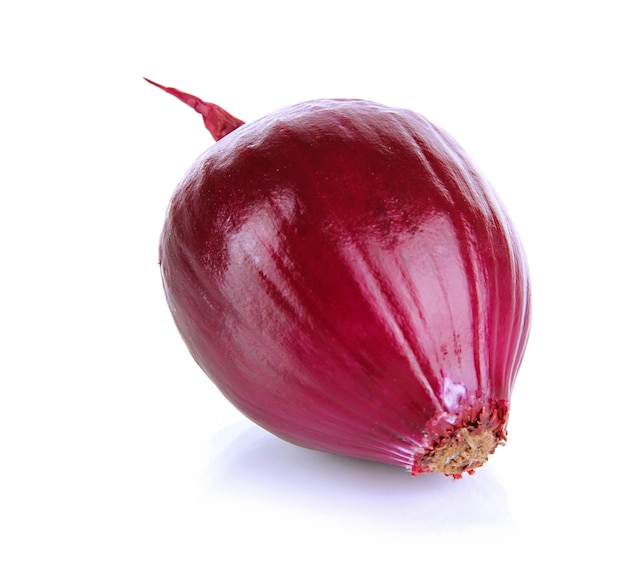 Purple onion isolated on white