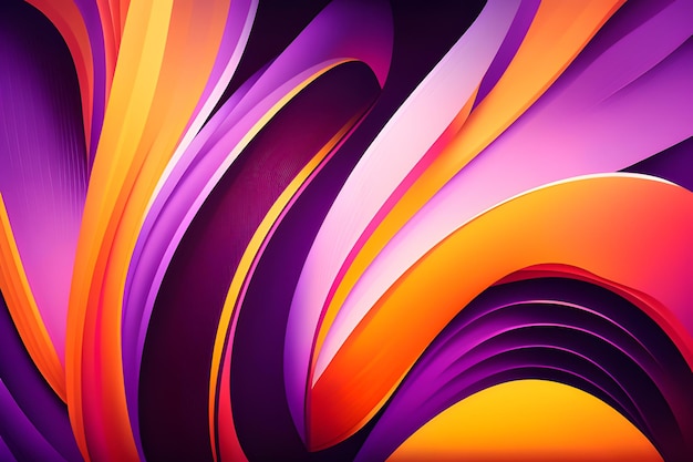 Purple and orange background with abstract shapes