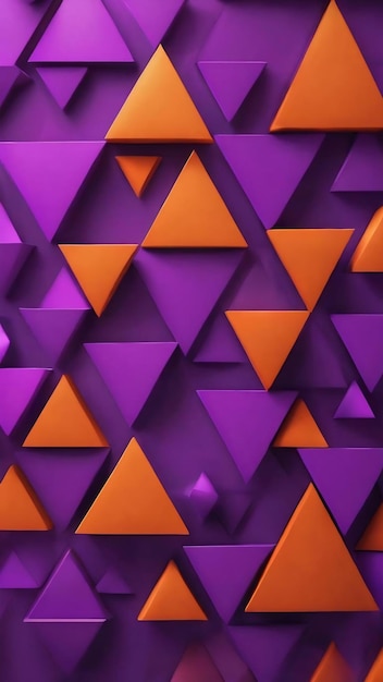 Purple and orange background with a triangle pattern