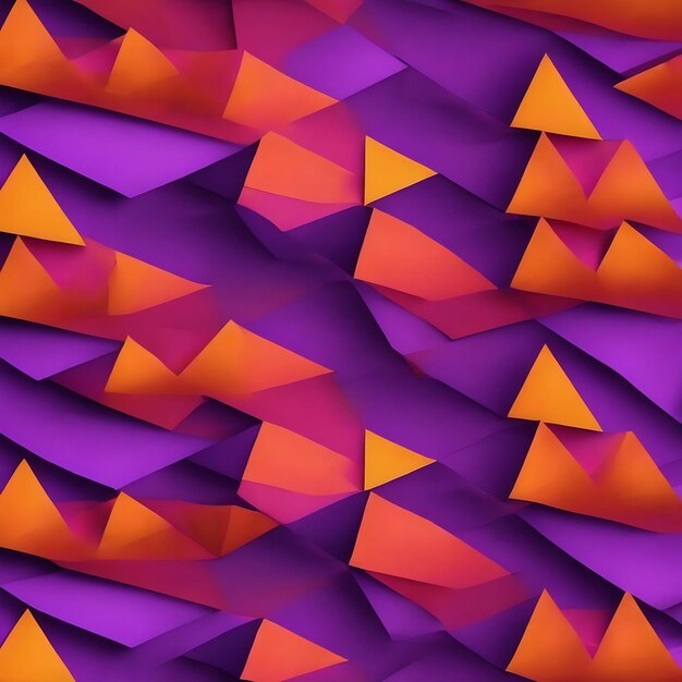 Purple and orange background with a triangle pattern