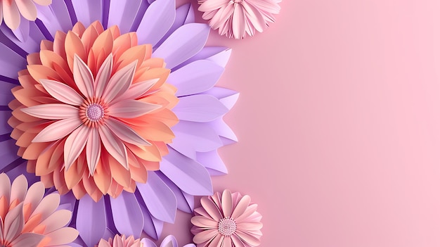 紫とオレンジの花が紫の花びらで示されています