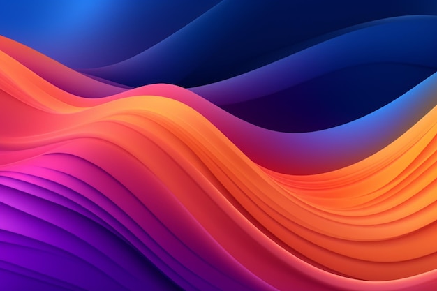紫とオレンジの波のiPhone用壁紙。