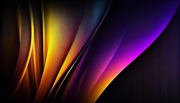 Purple orange and yellow gradient background with a dark background