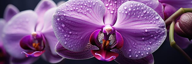 Фиолетовый цветок орхидеи на белом фоне