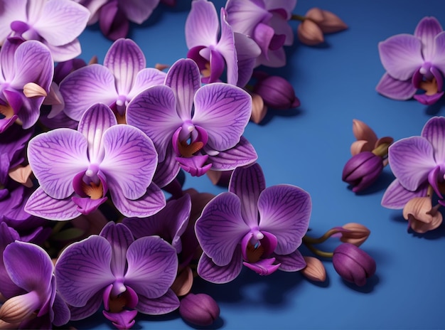 Photo purple orchids background