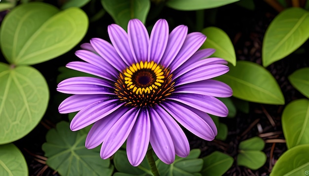 Фиолетовый цветок ромашки остеоспермума