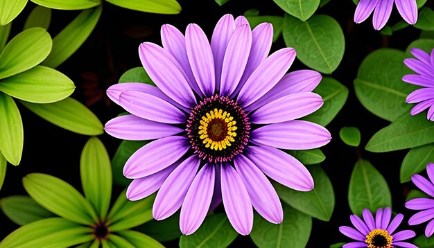 보라색 osteospermum 데이지 꽃