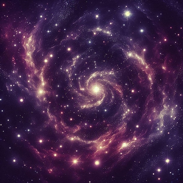 Фото Фиолетовое космическое пространство с большим количеством созвездий