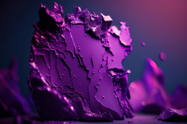 Premium Photo | Purple paint on a black background