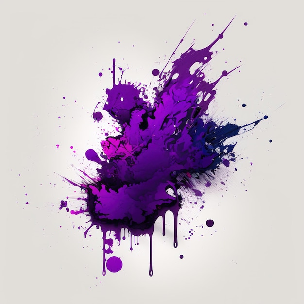 Purple Paint Blotch and splash paint