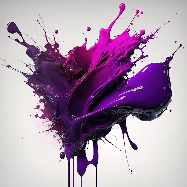 Purple Paint Blotch and splash paint