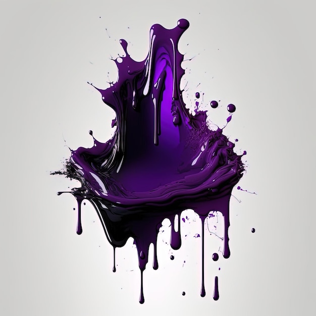 Purple Paint Blotch and splash paint