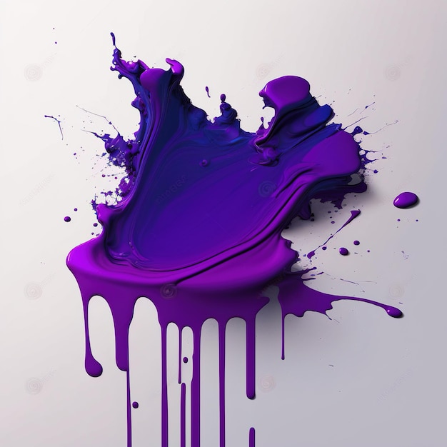 Фиолетовая краска Пятна и брызги краски