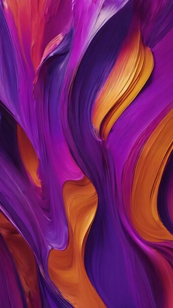 Purple paint streaks as abstract colorful volumetric background created with generative ai