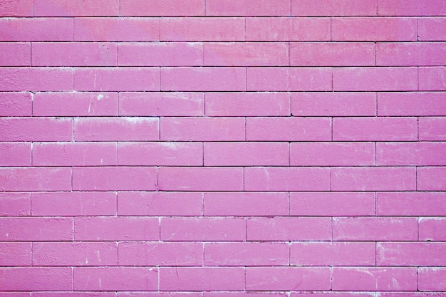 Purple painted brick wall background