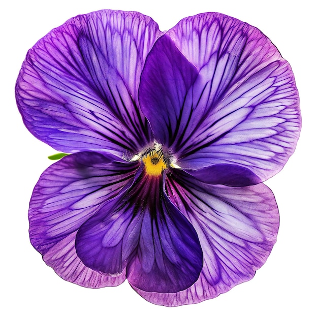 Purple pansy flower isolated on white background