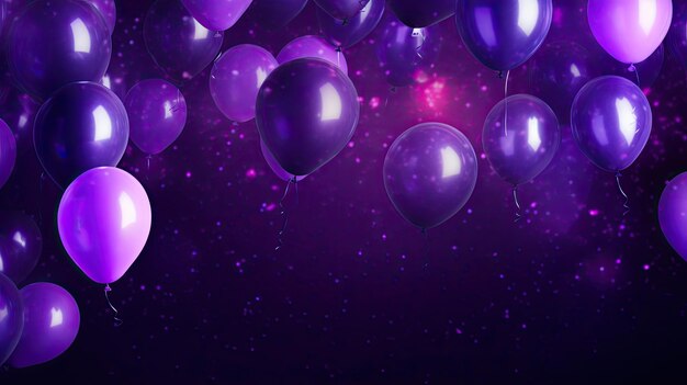 Photo purple party balloons