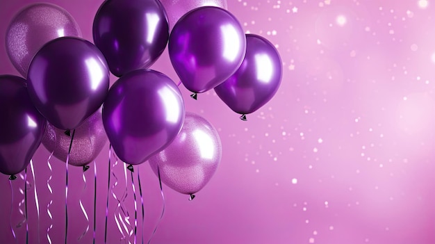 purple party balloons