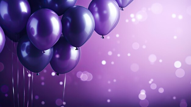 Photo purple party balloons