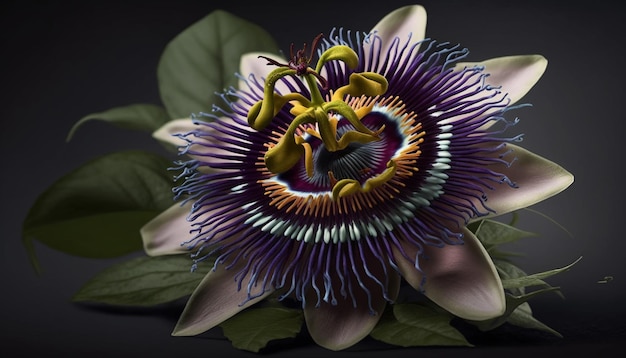 Purple Passion Flower Generative AI