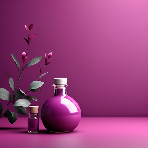 Purple perfume mockup style background