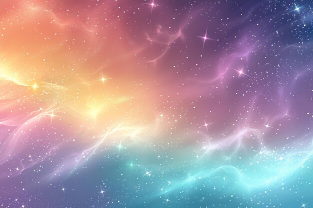 Photo a purple and pink background with the stars and the word glow