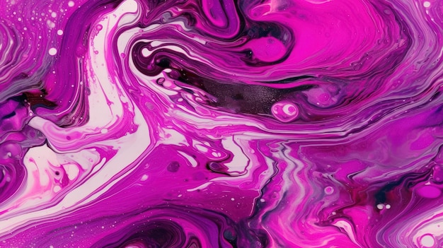 A purple and pink background with a swirl of paint.