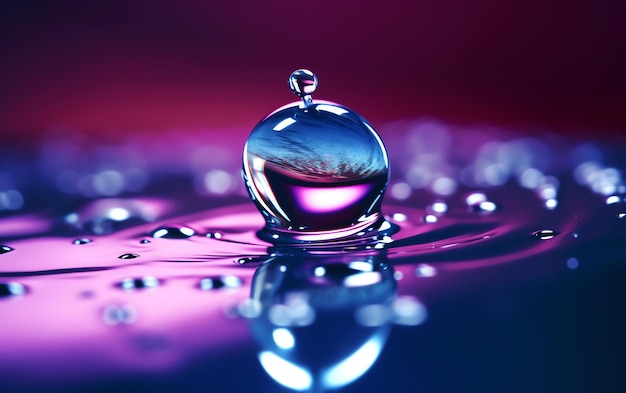 Purple and pink colored water droplet wallpaper