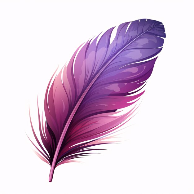 a purple and pink feather