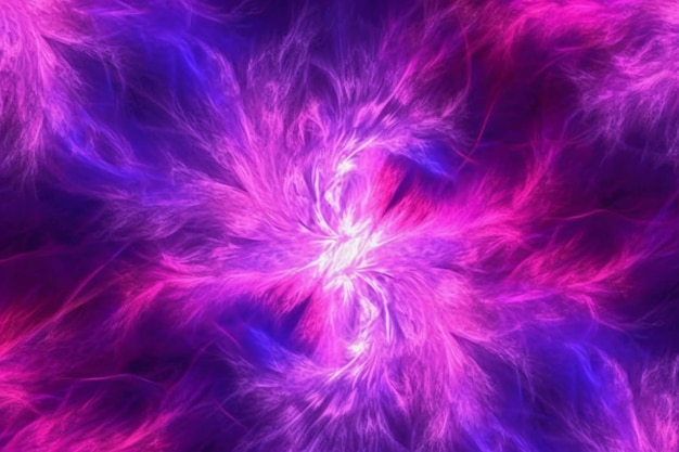 A purple and pink fractal background with a large spiral design