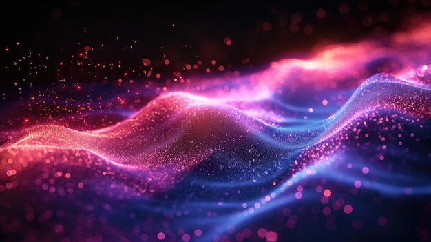 a purple and pink glow in the dark