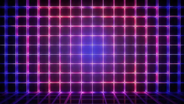 A purple and pink grid pattern with the words pink on it.