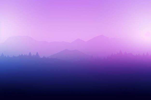 A purple and pink image of a mountain range