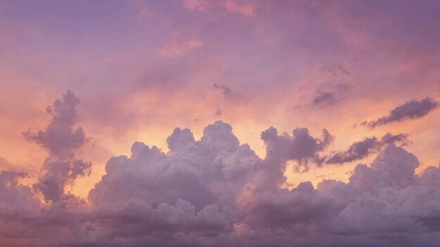 Photo a purple and pink sky with clouds and a purple sky