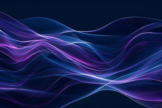 purple and pink waves with a blue background