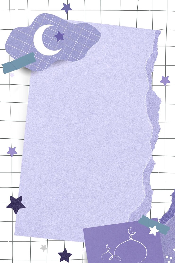 Photo purple png frame ripped paper design on transparent background