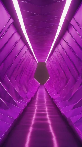 Purple polygonal tunnel