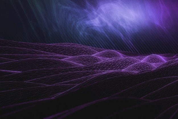 Purple polygonal waves