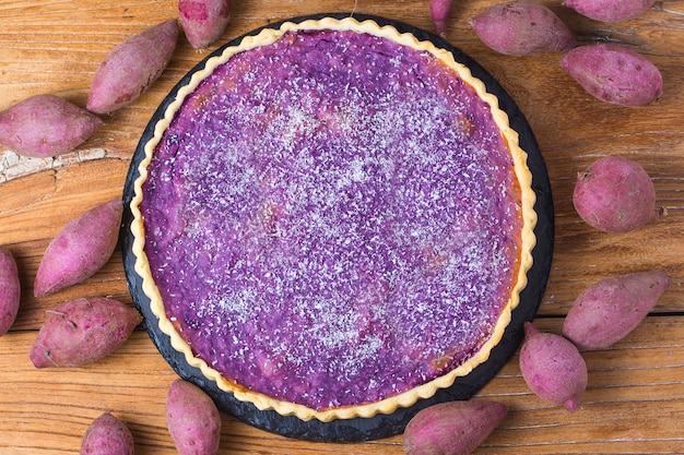 Purple potato pie, purple potato