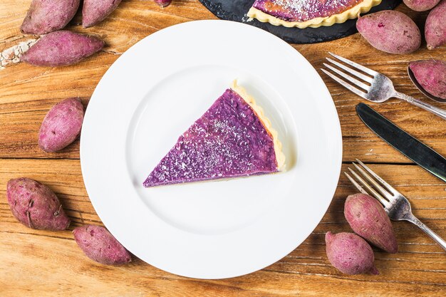 Purple potato pie, purple potato