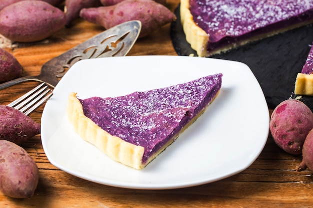 Purple potato pie, purple potato