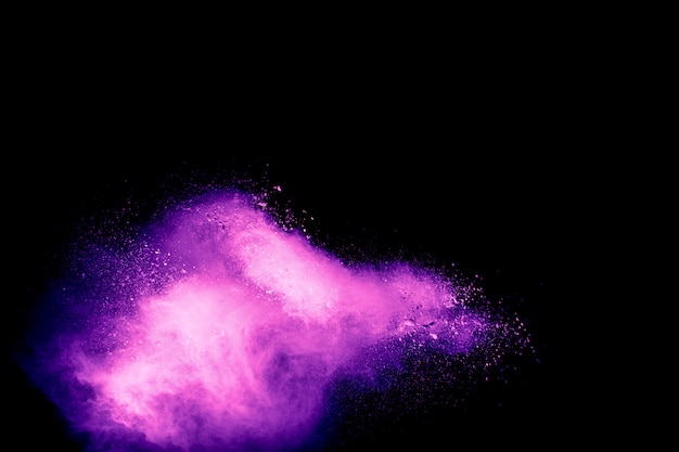 Purple powder explosion background