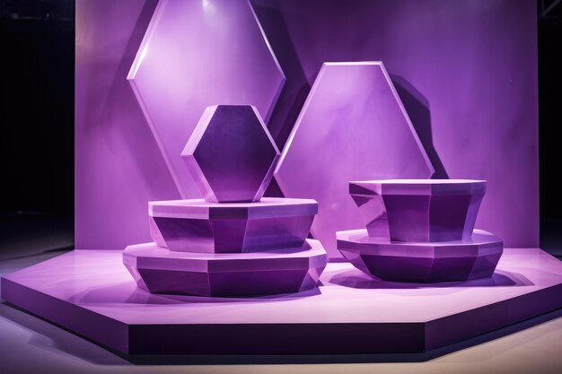 Purple prominence elevating the art of product display